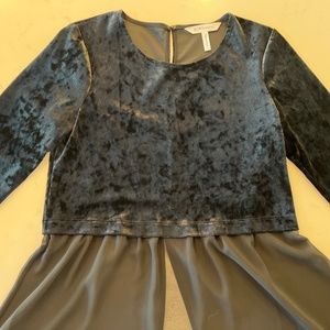 BCBGENERATION velvet sheer crop top